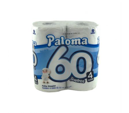 PAPEL HIG. PALOMA NEUTRO 60 MT H/S X 4 (16)