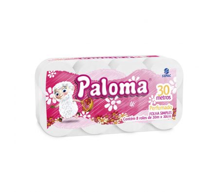 PAPEL HIG. PALOMA PERF.H/S 30MTS X 8 (8)