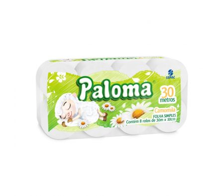 PAPEL HIG. PALOMA CAMOMILA H/S 30MTS X 8UN (8)