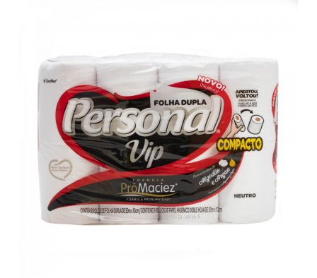PAPEL HIG. PERSONAL DOBLE HOJA VIP.NEUTRO 30MTS 8*8