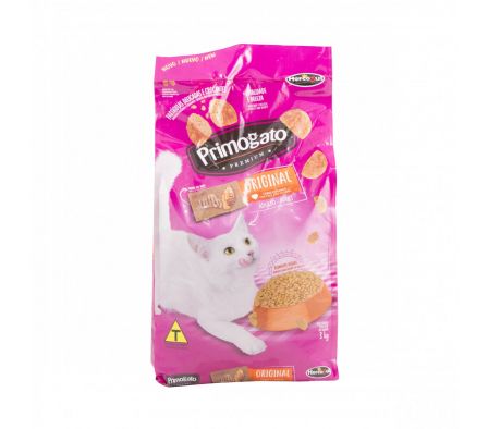 ALIM. P/ GATO PRIMOGATO ORIG. CARN/POLL PREMIUM X 3 KG