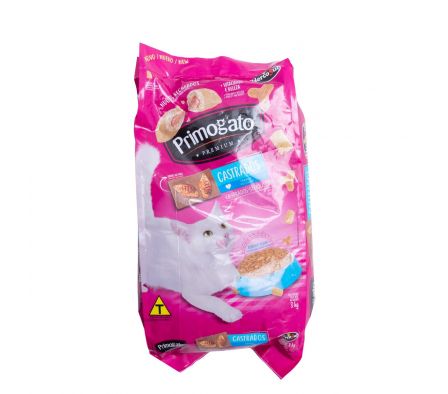 ALIM. P/ GATO PRIMOGATO ADUL. CASTRADO X 3 KG PREMIUM