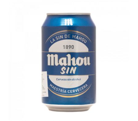 CERVEZA MAHOU S/ ALCOHOL 330 ML LATA (24)