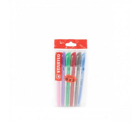 BOLIGRAFO STABILO GALAXY 818 M PACK DE 5UNDS + 1GRATIS